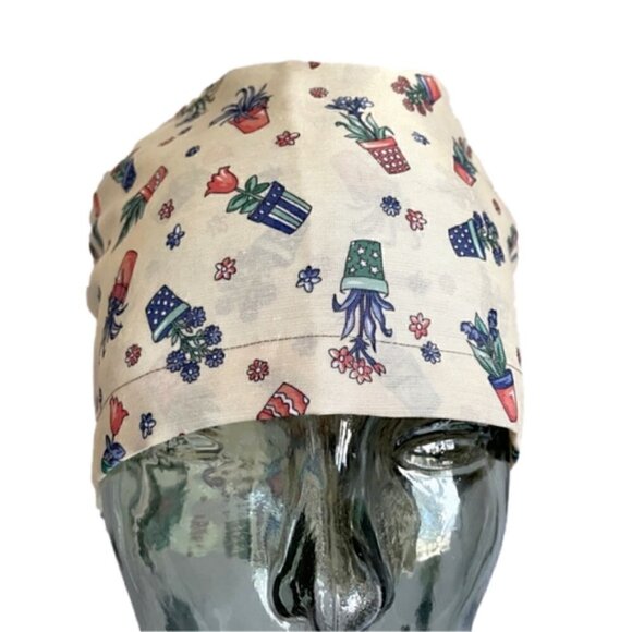 Handmade Boho Potted Plants Hair Bonnet - One Size 🪴 - Picture 2 of 6